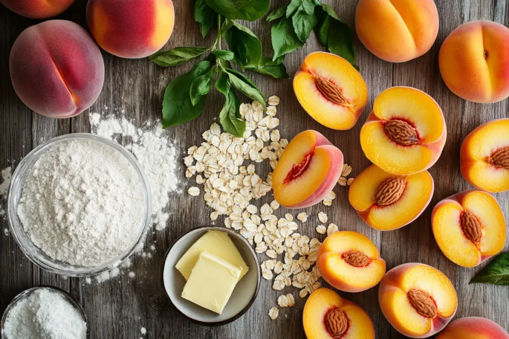 Peach crumble ingredients