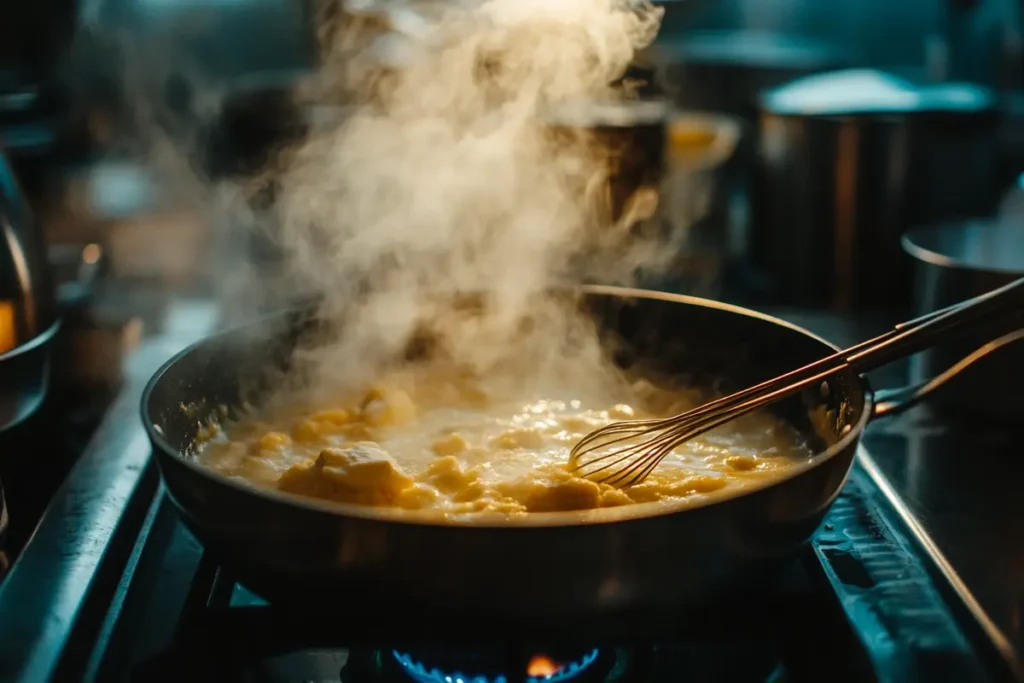 Making sour cream enchilada sauce