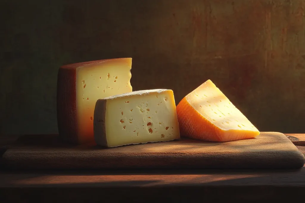 Trio cheeses for baked mac and cheese