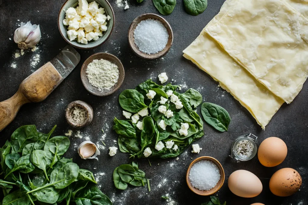 Spinach puffs ingredients