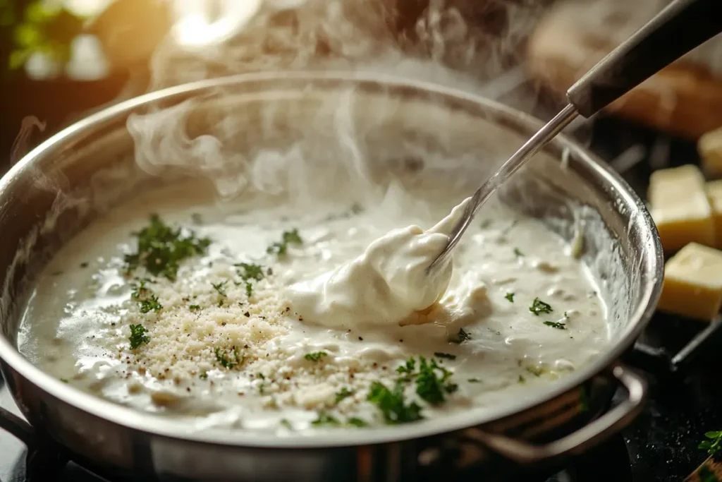Creamy sauce for chicken alfredo