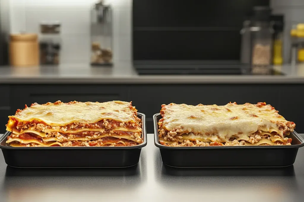 Lasagna pan size matters