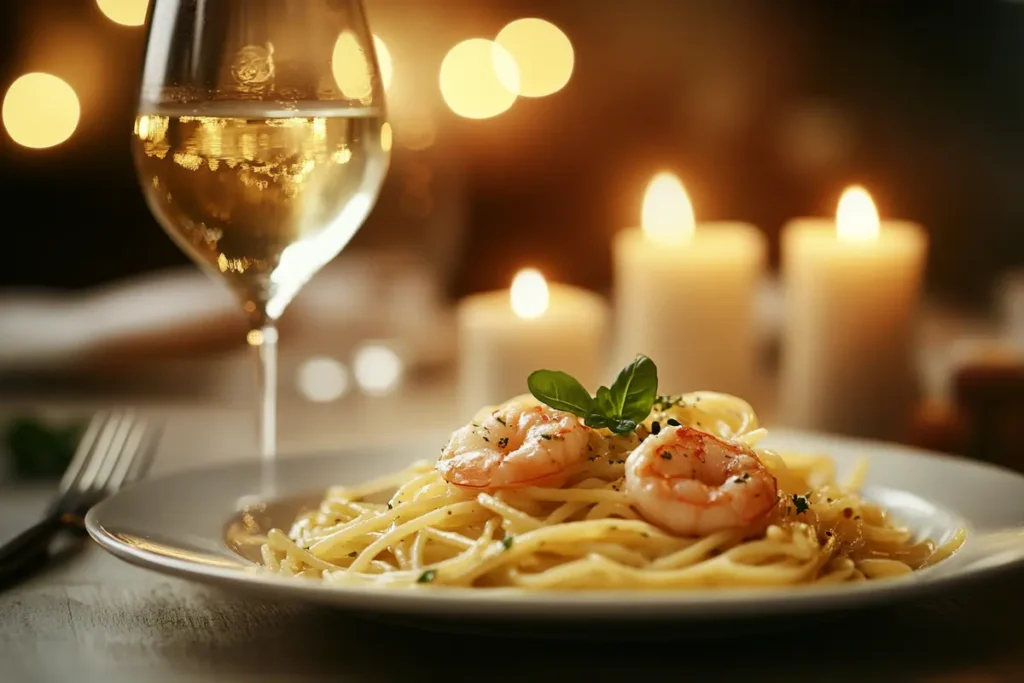 pairing white wine with lemon garlic shrimp pasta