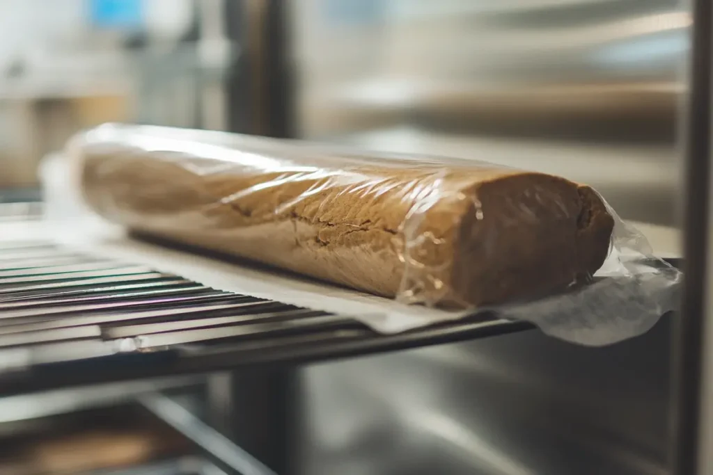 Chilled cookie dough log round