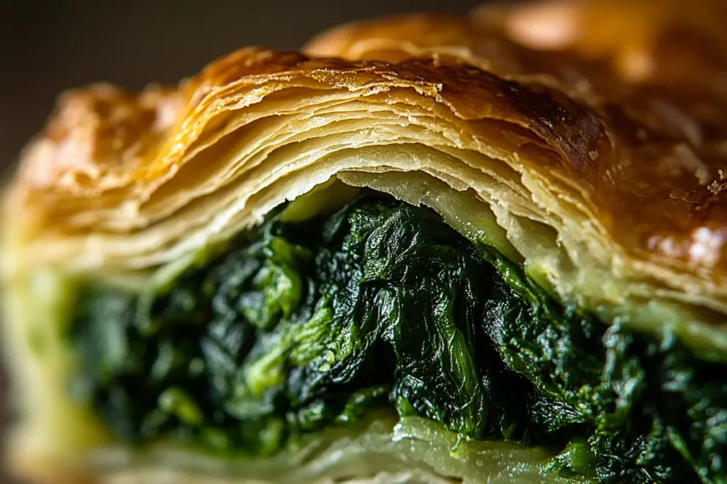 Spinach puffs with iron-rich greens