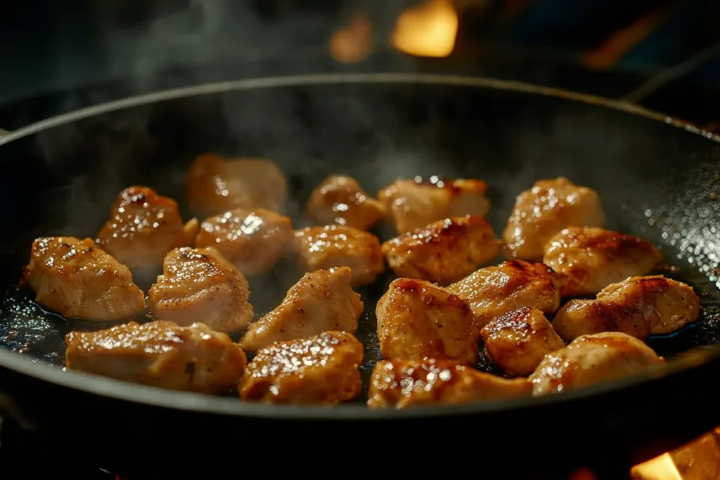 Sauté chicken for alfredo