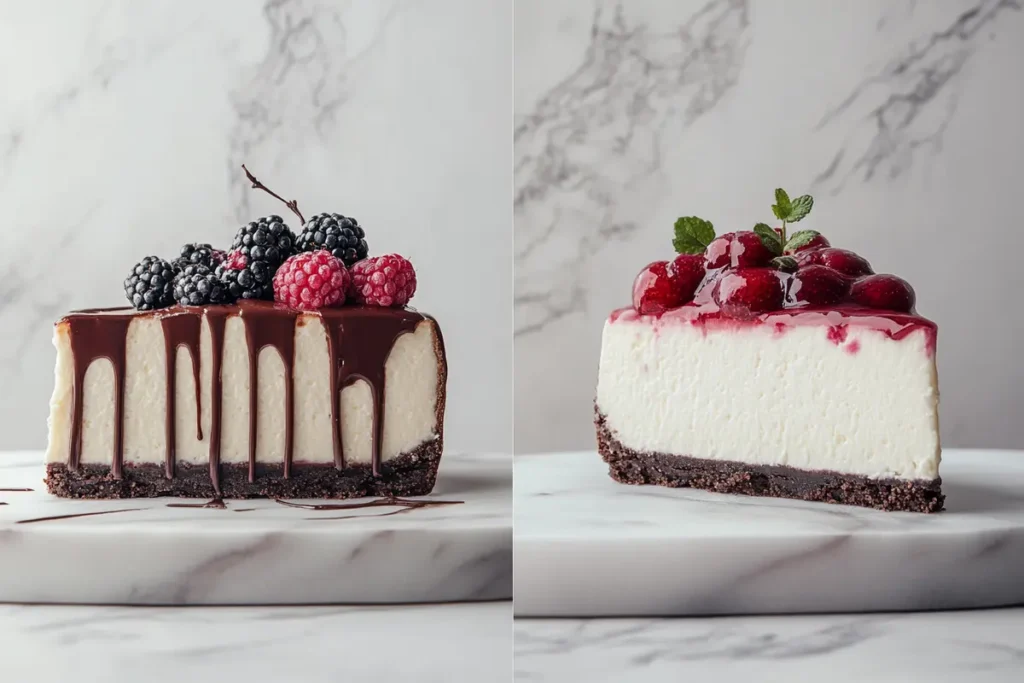 Cheesecake texture contrast