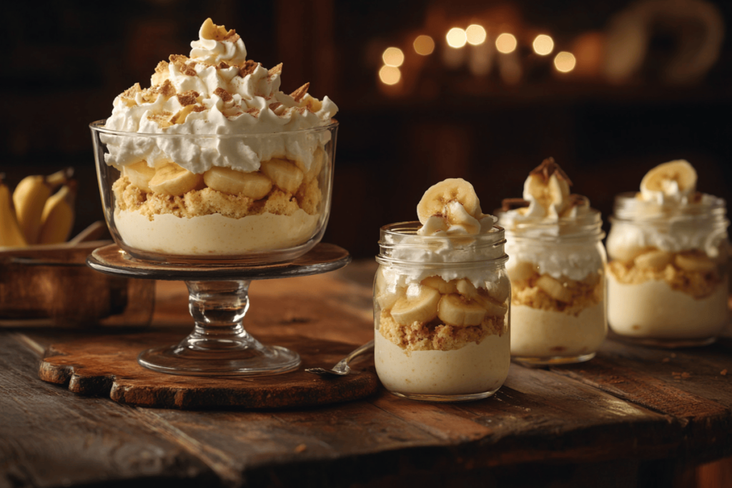 Serving banana pudding