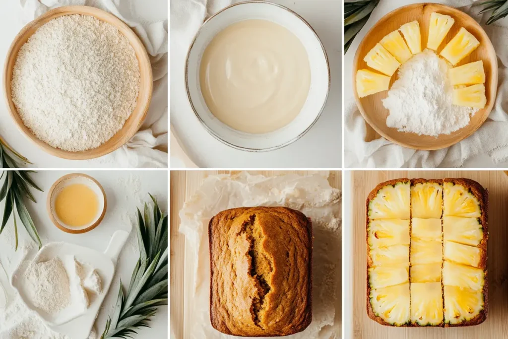 5-step instructions for Pineapple Quick Bread recipe.