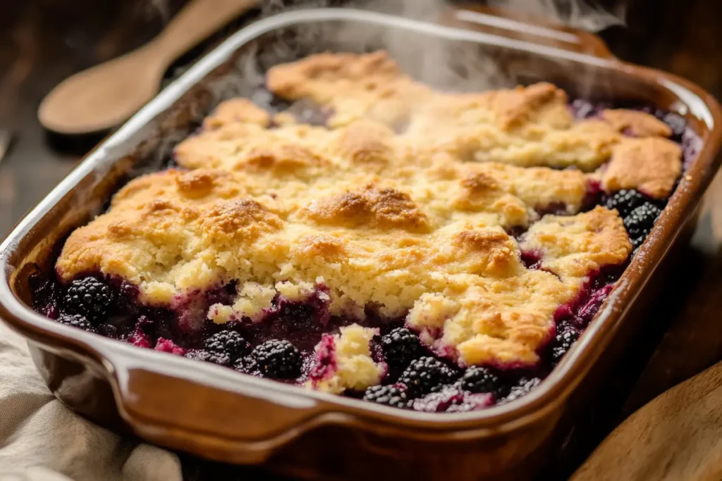 blackberry cobbler with cake mix